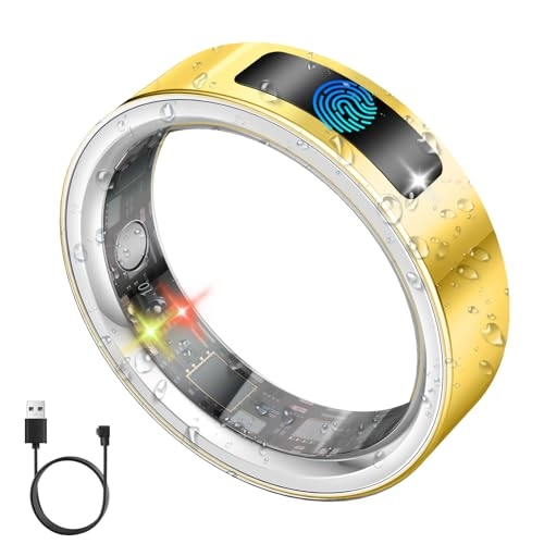 Smart Health Ring - Gold 9 Vibration Alert