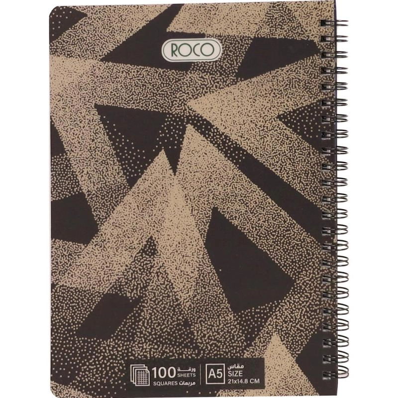 Notebook 19 X 26 cm Spiral - Grid 100 Sheets