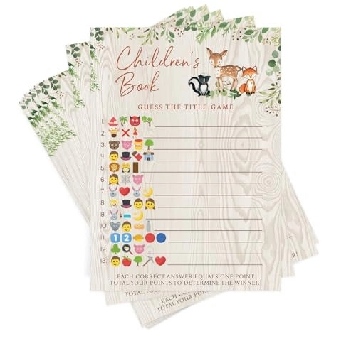 Printed Party Woodland Baby Shower Game - 50 piece(s)