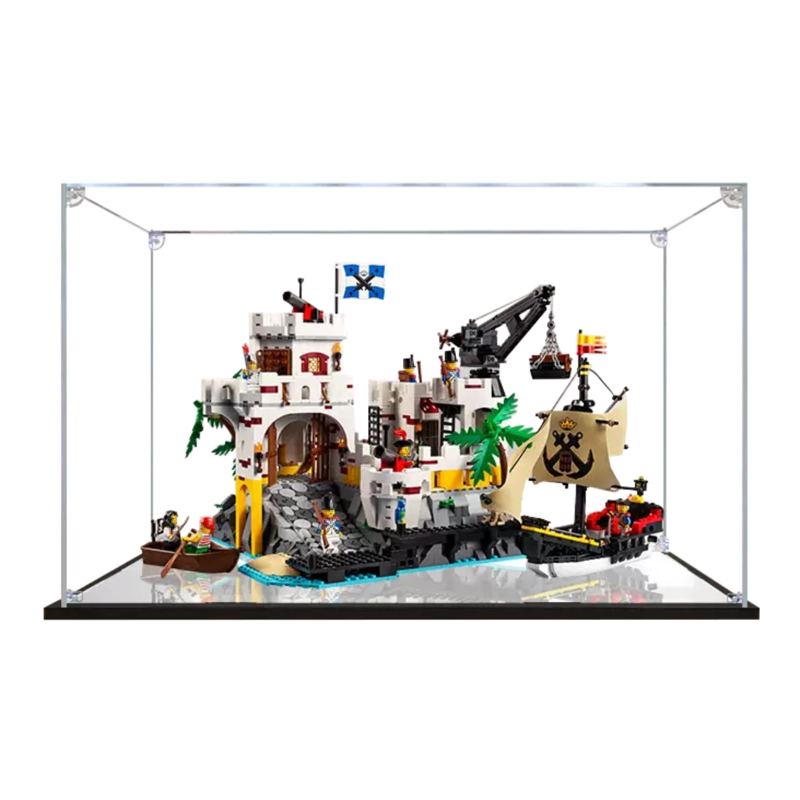 SUNHON LEGO Figures Display Box for 10320 - Acrylic Dustproof Transparent 60x40x40cm Mirror+3mm