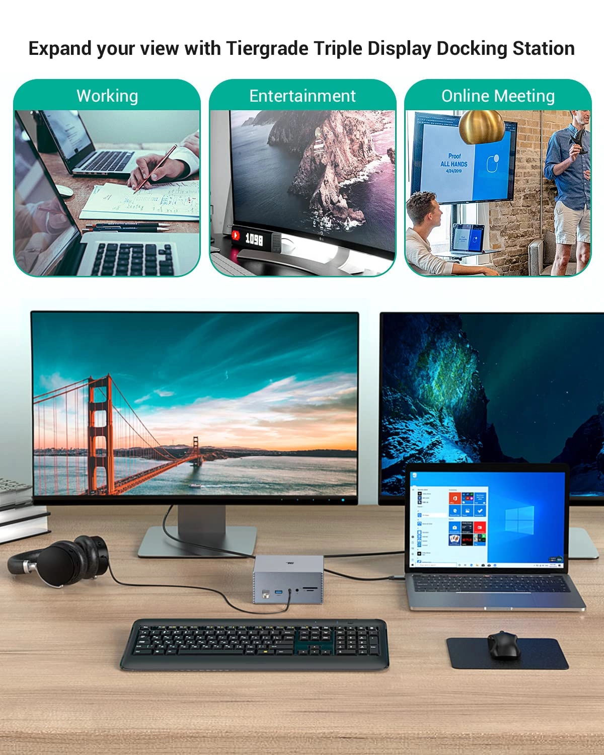 USB-C Docking Station - USB-C Windows USB 3.1 Gen 2 Systems