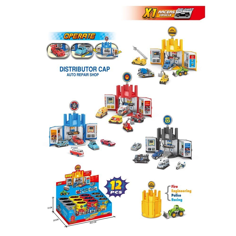 Parking Lots - 1 pc Assorted Die-Cast Playset