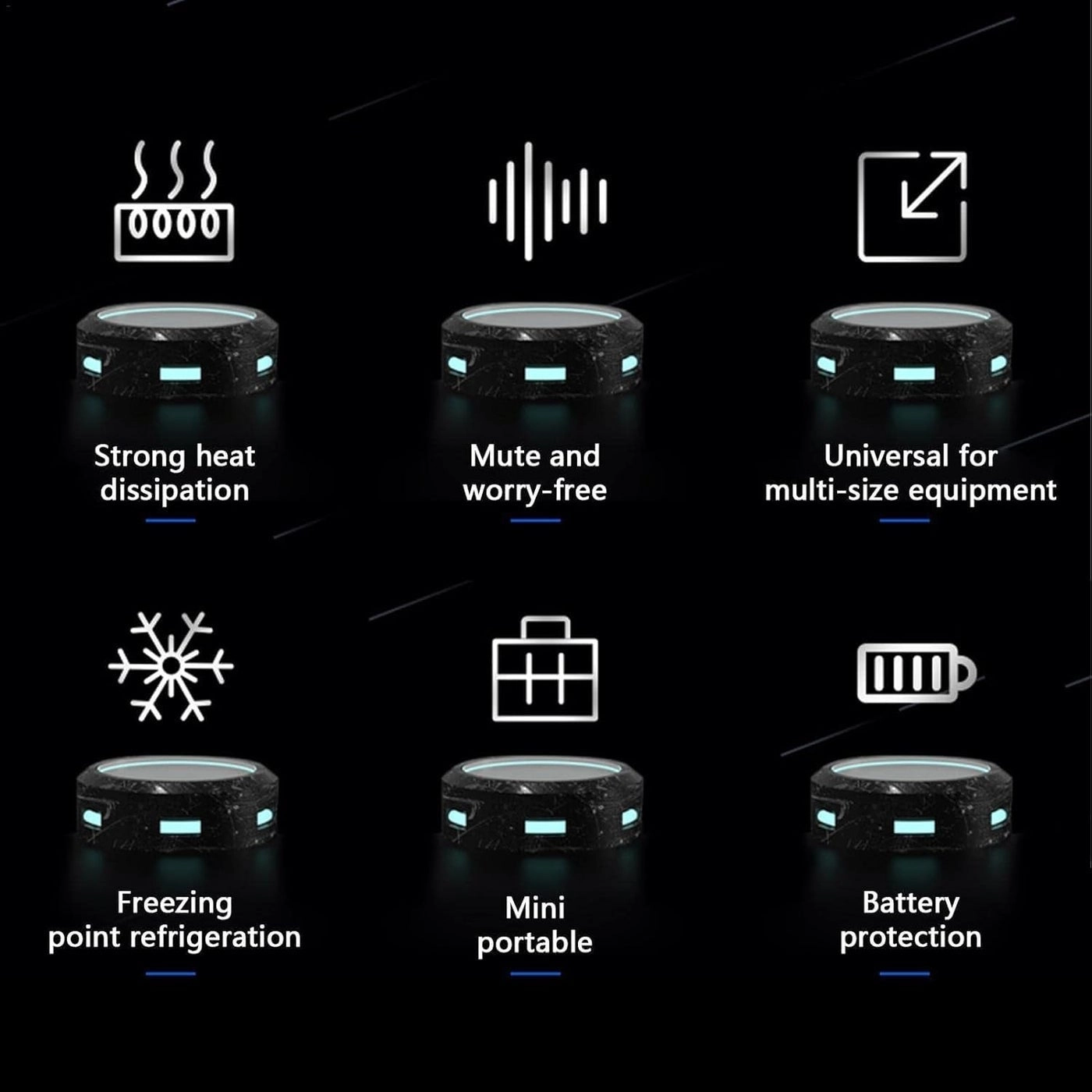 Mobile Gaming Cooling Fan - LED RGB 23.9cm