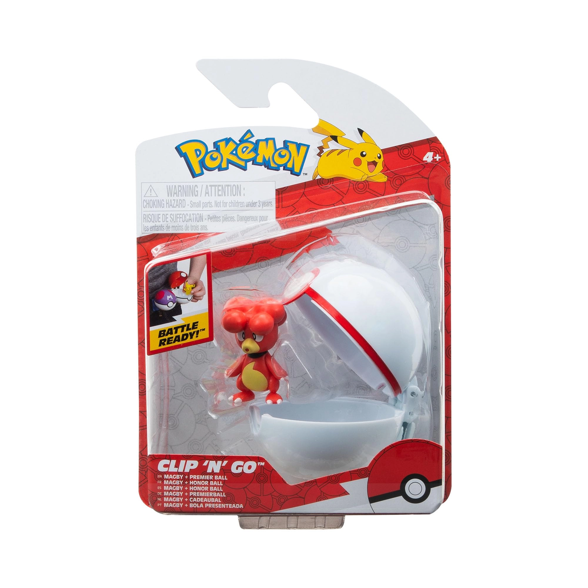 Jazwares Pokémon - Magby + Premier Ball (PKW3139)