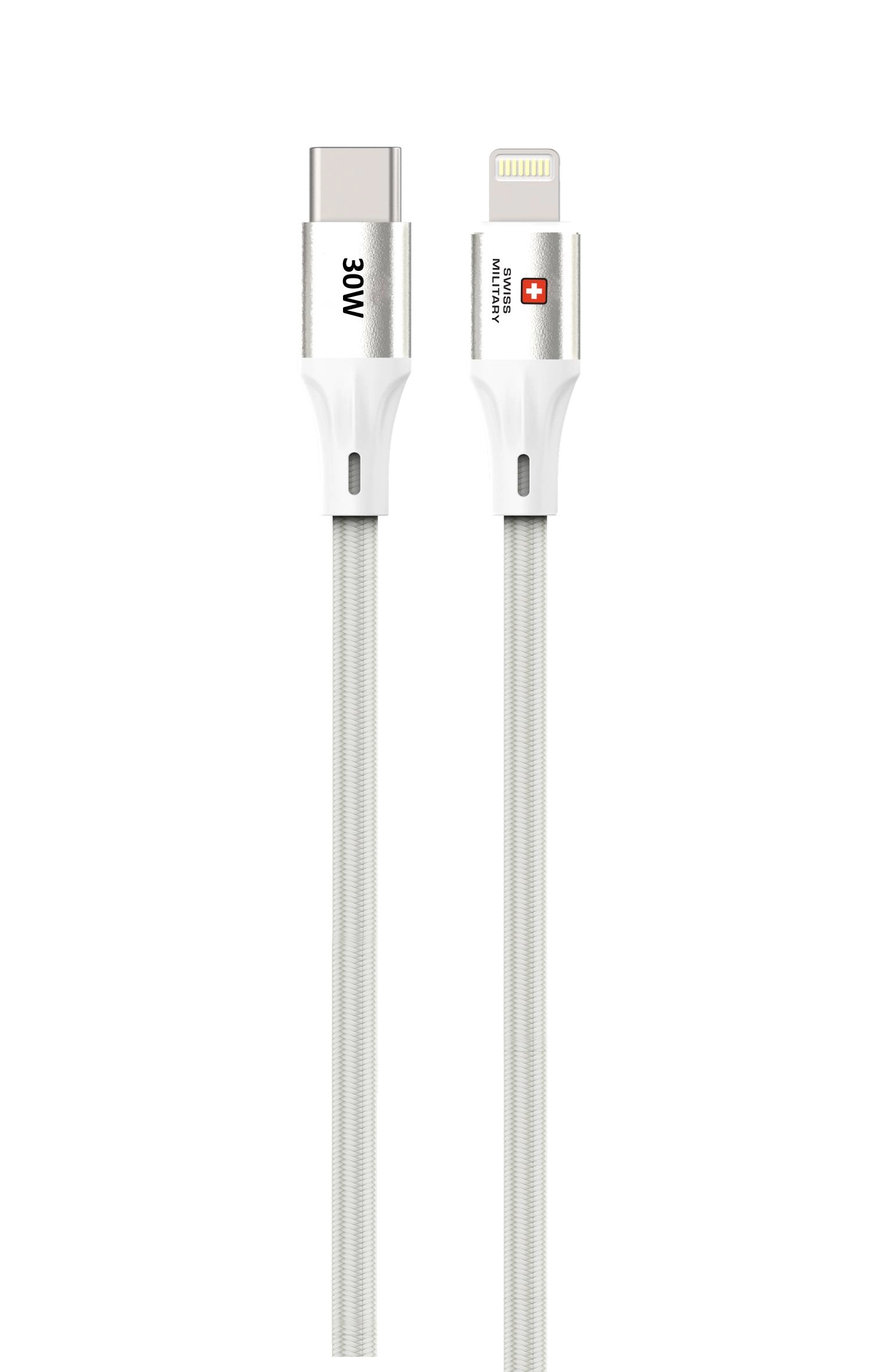 Swiss Military Charge Cable 30W USB-C to Lightning 1m Braided