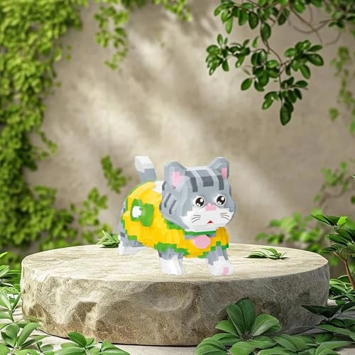 Cute Animal Building Blocks - Yellow Cat 835 pcs