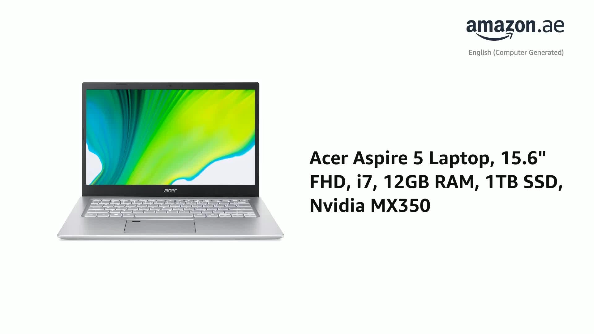 Aspire 5 - 15.6'' i7-1165G7 12GB DDR4 1TB+256GB SSD