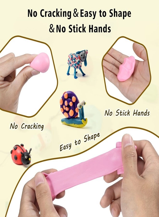 Polymer Clay - Oven Baked Non-Sticky 60 pcs.