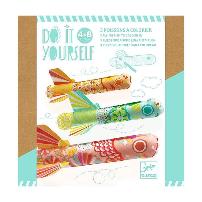 Koinobori Flying Fish DIY Kit - Creative Activity Set 4-8 Years 40x20 cm