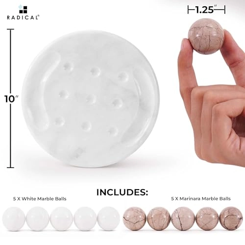 tic_tac_toe - Marble Handmade Red and Coral