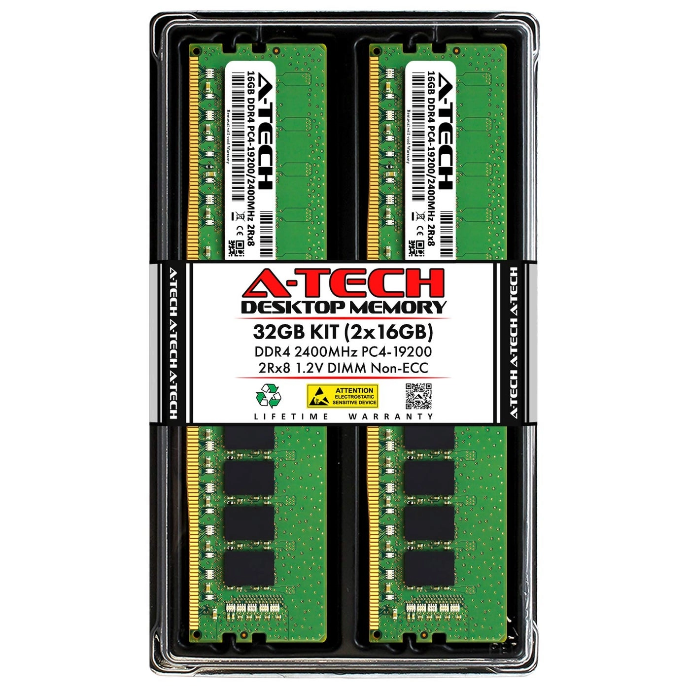 Atech DDR4 UDIMM - 32GB 2400MHz 288-Pin