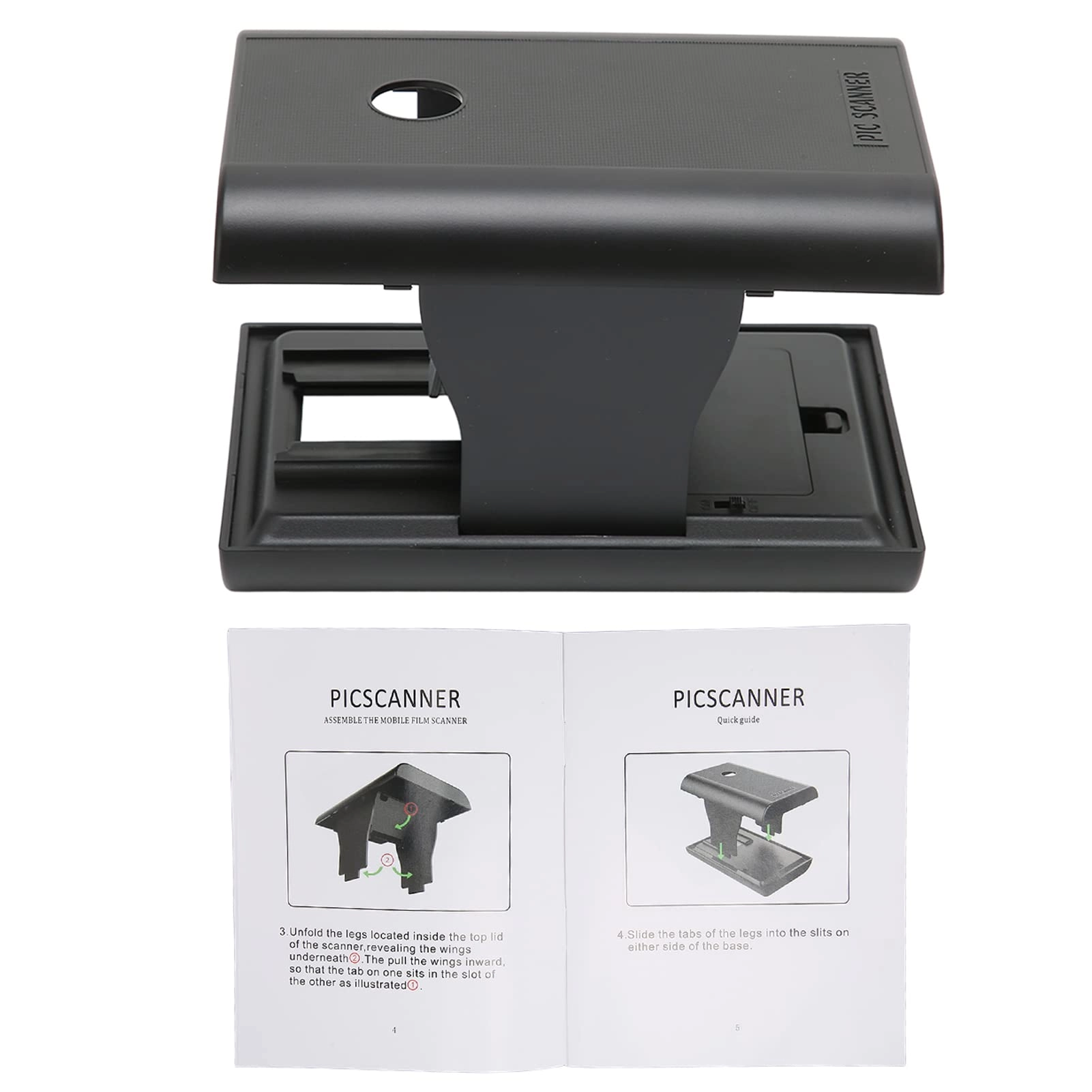 Film Slide Scanner - Foldable 35mm ABS Black
