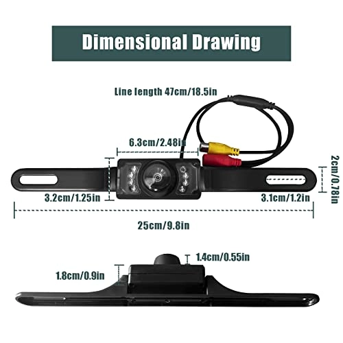 License Plate Reversing Camera - Night vision