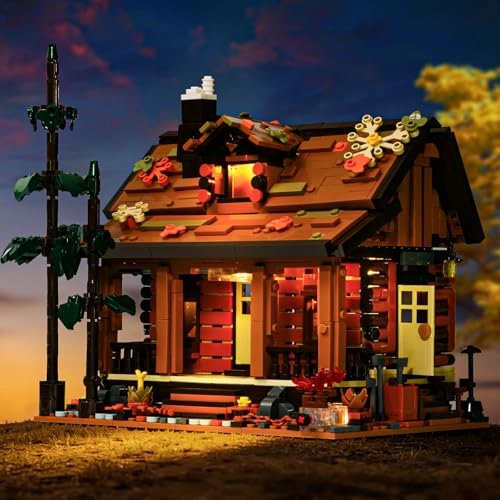 Wood Cabin Building Blocks - 1969pcs