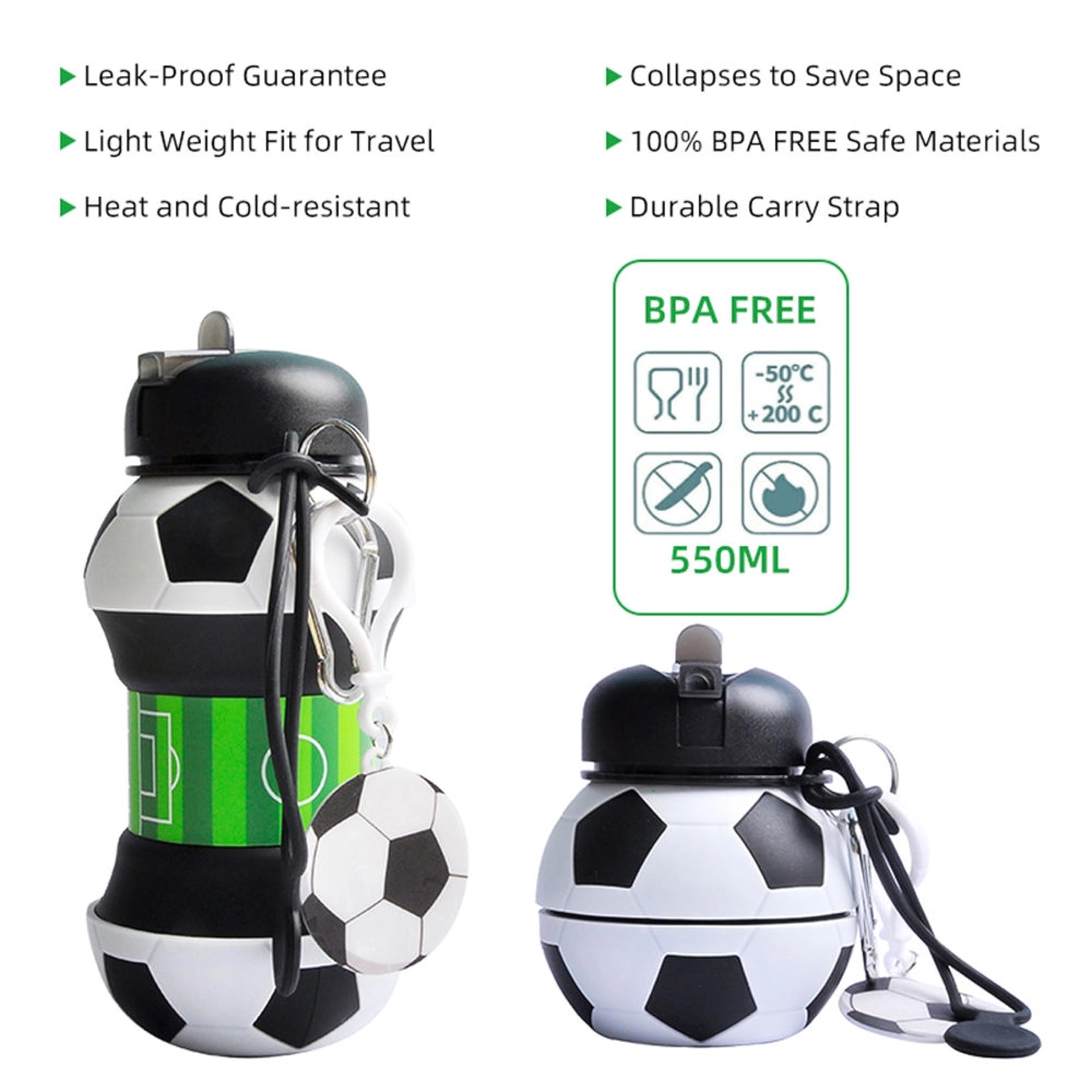 Football Water Bottle - 550 ml