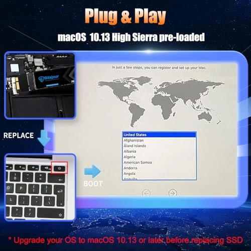 Replacement SSD for MacBook Air - 512GB 2.5-inch