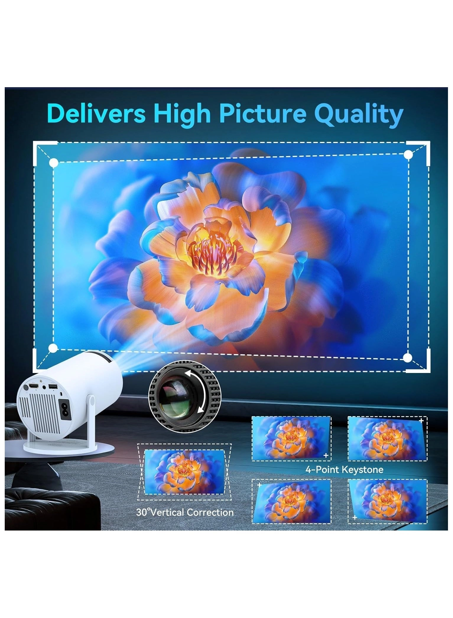 Ultra HD Smart Projector - 160 ANSI Lumens
