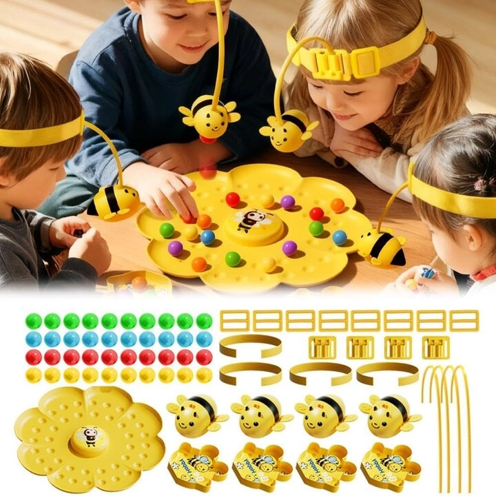 Magnetic Bee Bean Picking Tabletop Game - 3+