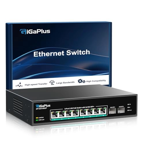 10 Port Unmanaged | 8x2.5G PoE+2x10G SFP 10-ports