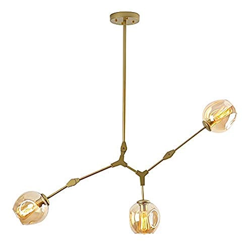 Minimalist Glass Bubble Ball Chandelier - E27 8 heads Gradient smoke gray lampshade