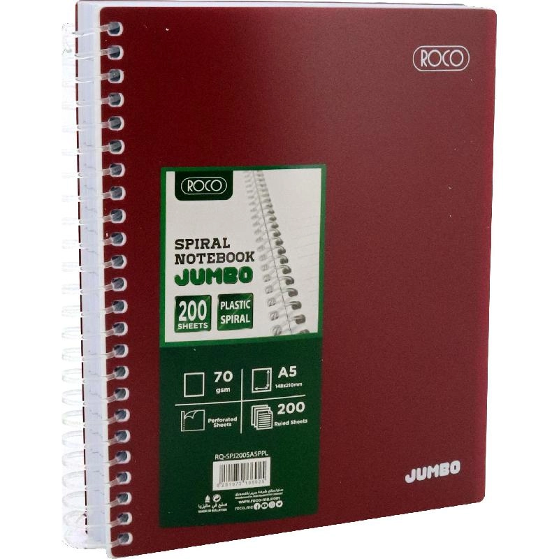 Jumbo Notebook A5 Spiral - Lined 200 Sheets