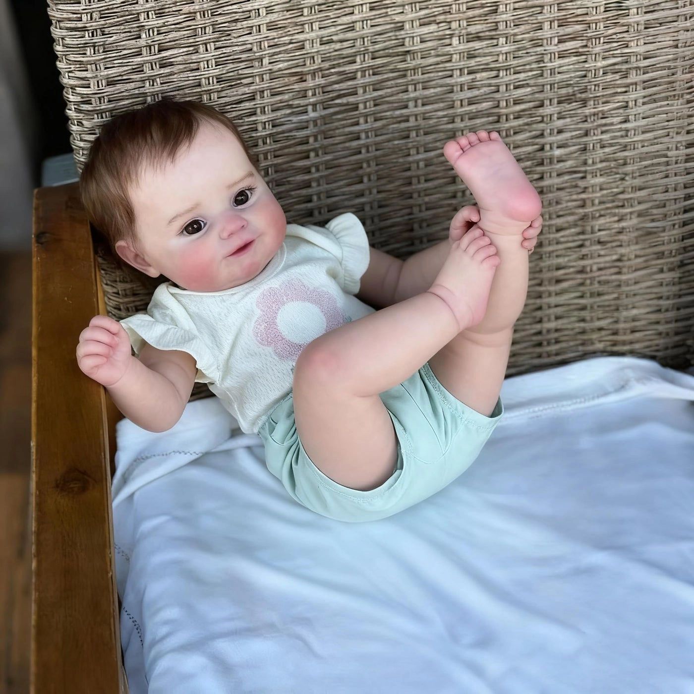 Reborn Baby Doll - 24 Inch Hand-Rooted Hair Ages 3+