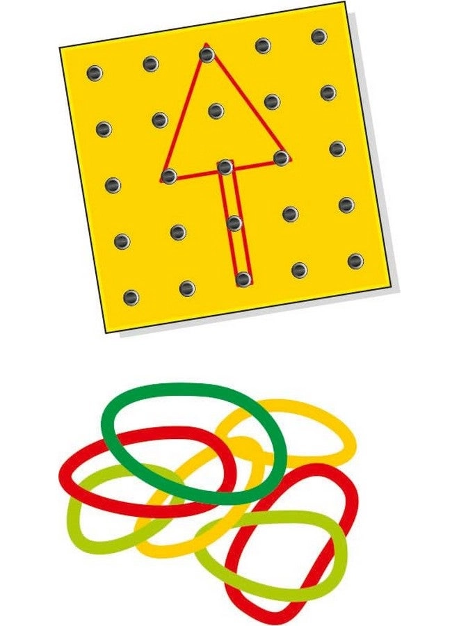 Let’s Learn Geometry With Geoboard Board Game - 6 years and up 24 pieces
