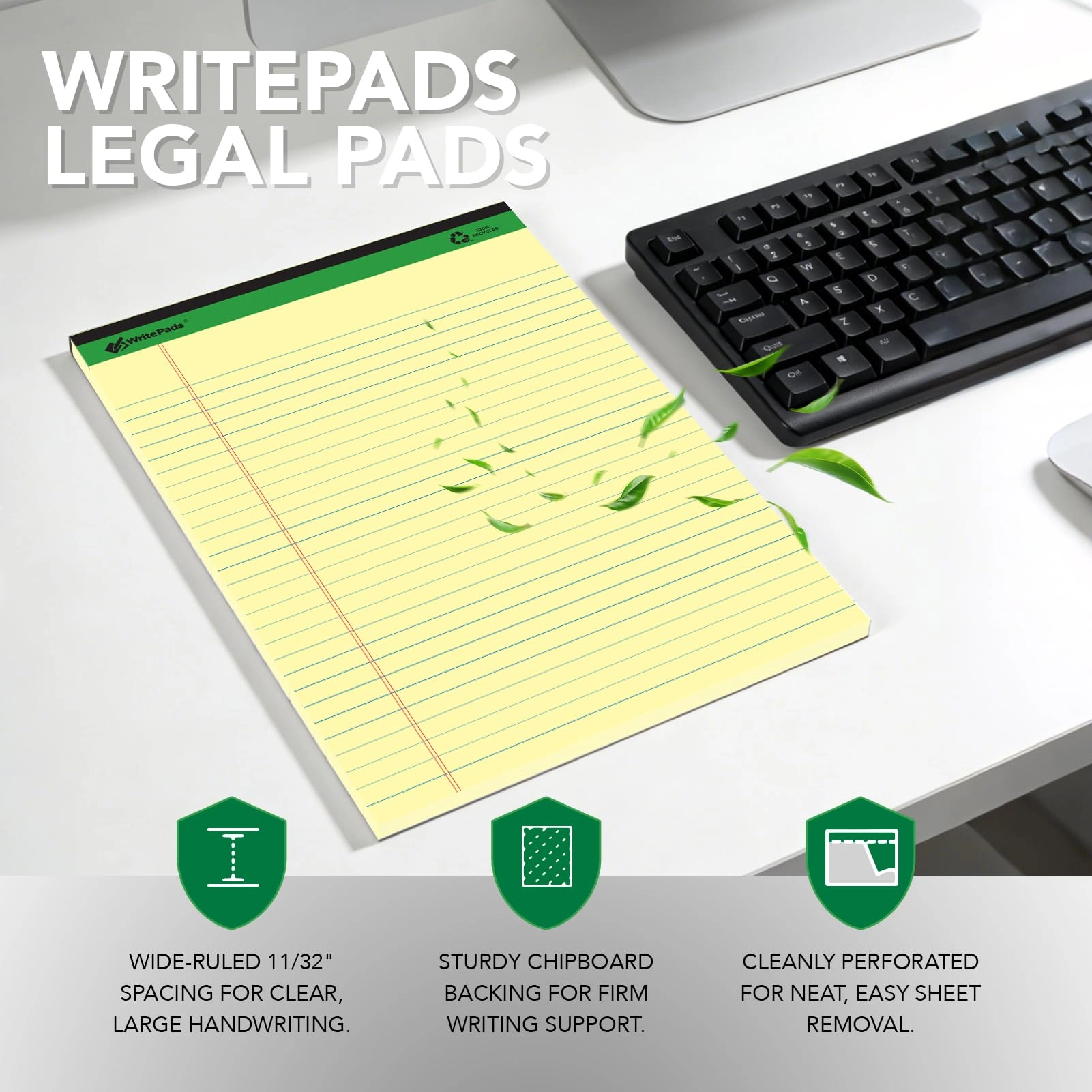 Legal Note pads 8.5-x-11.75-inch - Lined 600 Sheets