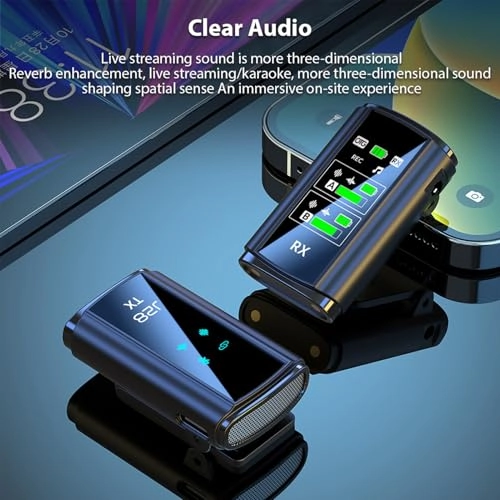 Wireless Lavalier Microphone - 2 x Microphone 2.4GHz