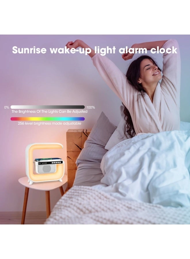 Smart Lamp Bluetooth Speaker - 15W Wireless Charging RGB