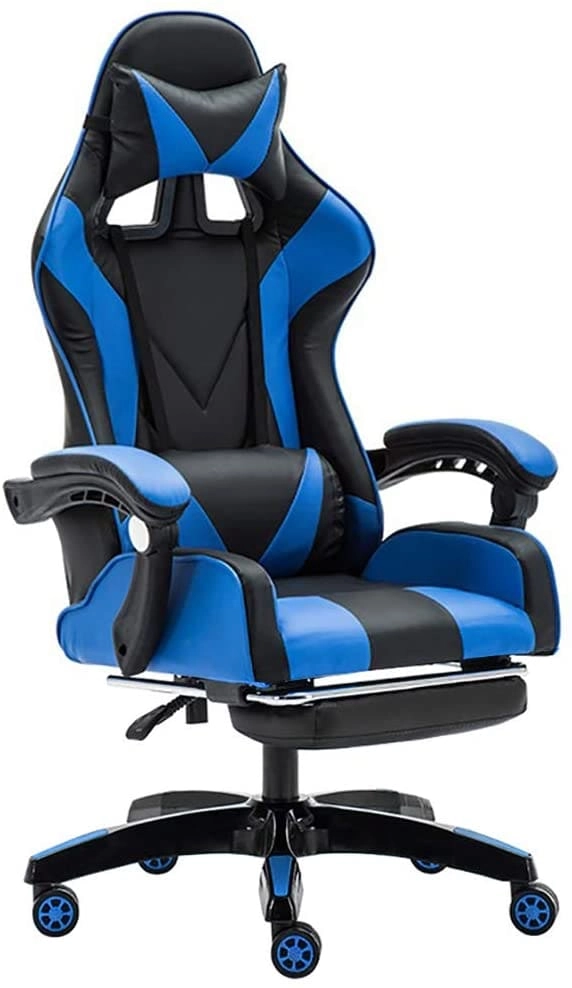 Karnak Home Adjustable Pu Leather Gaming Chair - Pc Computer Chair Ergonomic Back Lumbar Support With Footrest