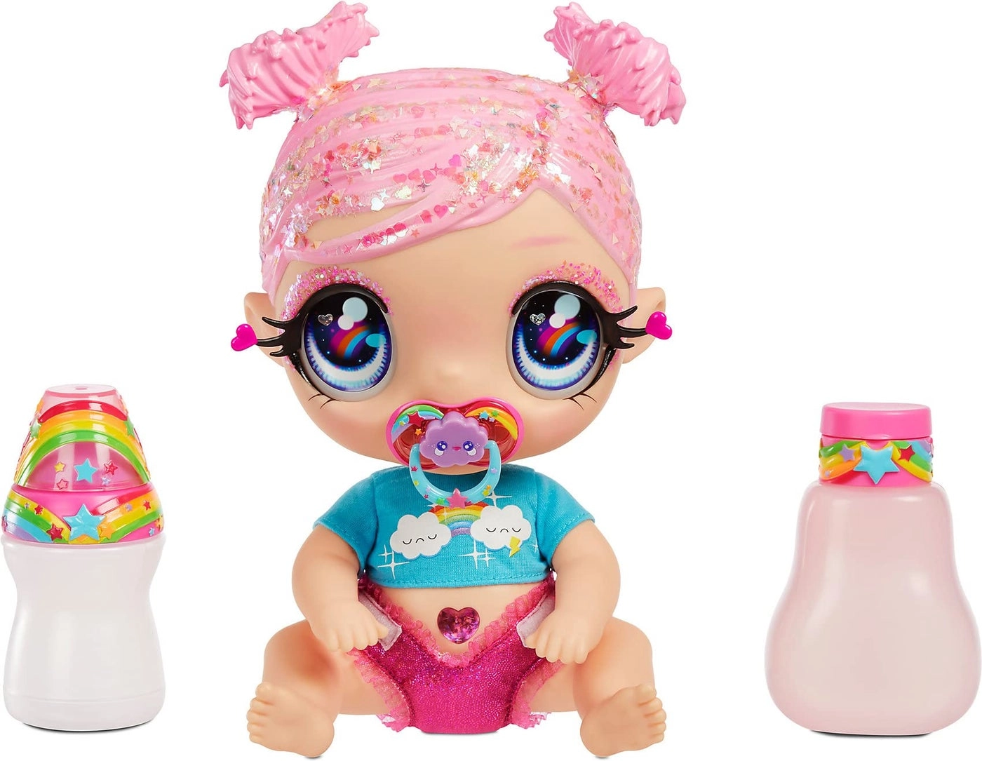 DREAMIA Stardust Baby Doll - 3 Magical Color Changes Pink Hair Rainbow Outfit