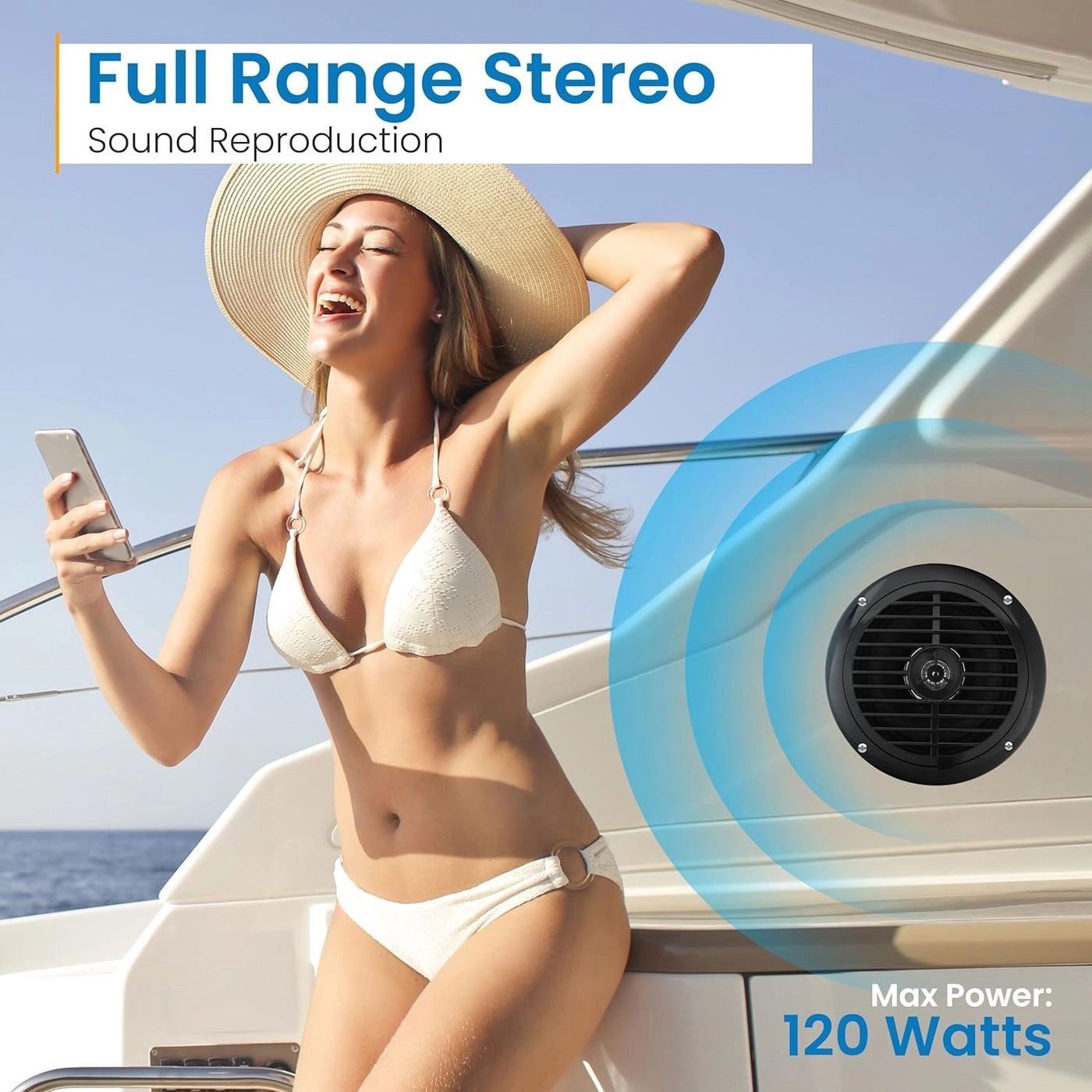Dual Marine Speakers - 6.5 Inch 120 Watt