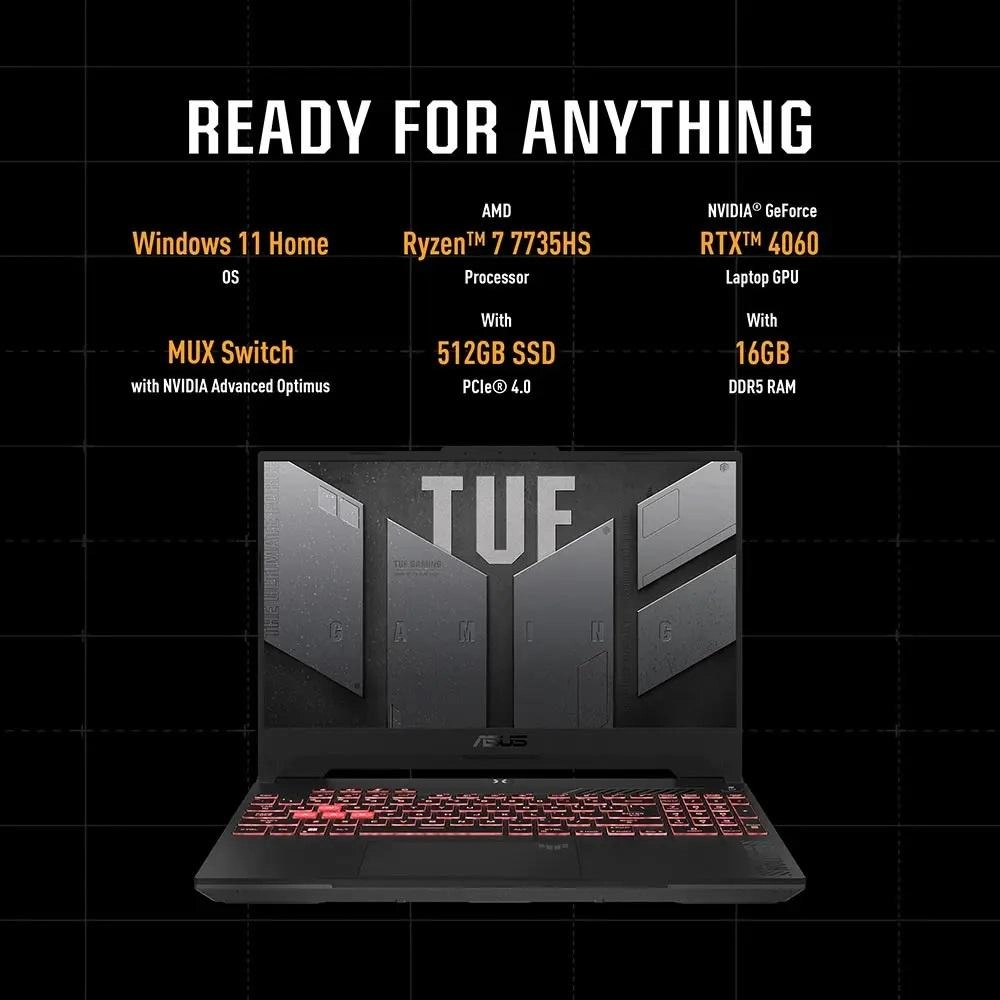 TUF Gaming A15 FA507NV-LP023W - 15.6'' Ryzen 7-7735HS 16GB DDR5 512GB SSD