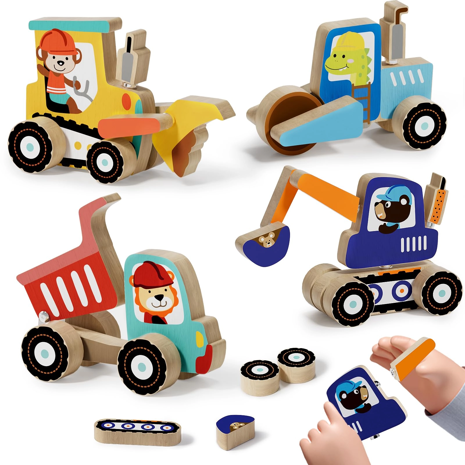 Lehoo Castle Construction Truck - Wooden Snap Together