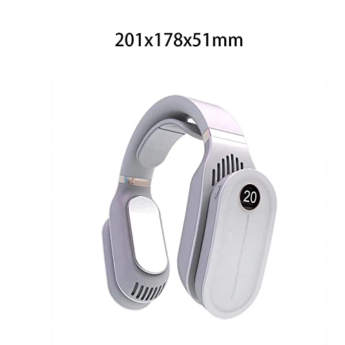 Portable air conditioners Mini Hanging Cooling Neck Massager Cooler Heater Portable Air Conditioner - White Wearable Fan