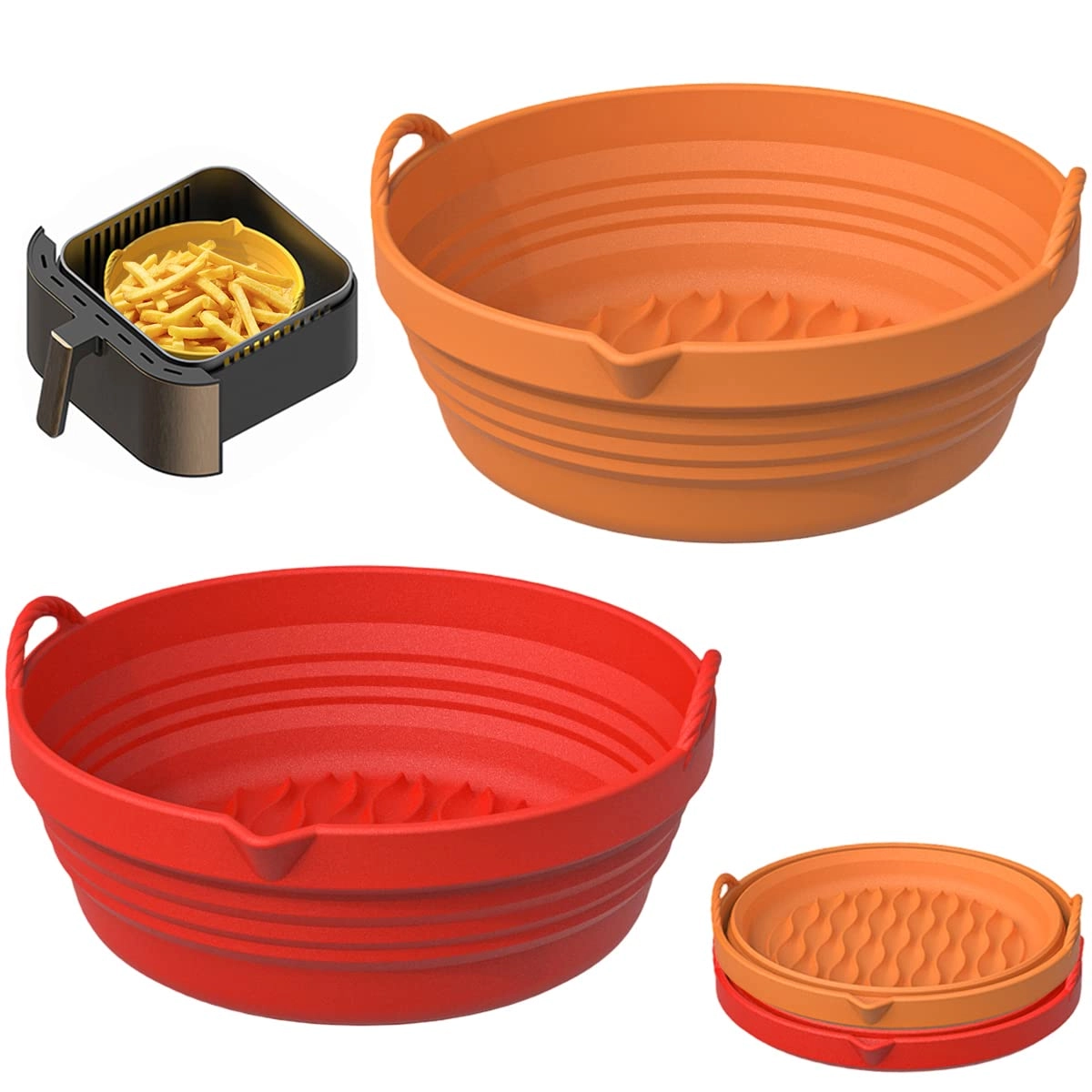 Air Fryer Silicone Pot - silicone 2 Pcs