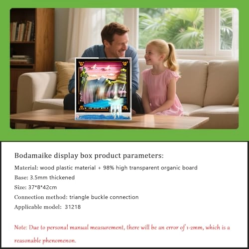 Acrylic Display Case - 37 x 8 x 42 cm for Lego 31218 Cherry Blossom Landscape