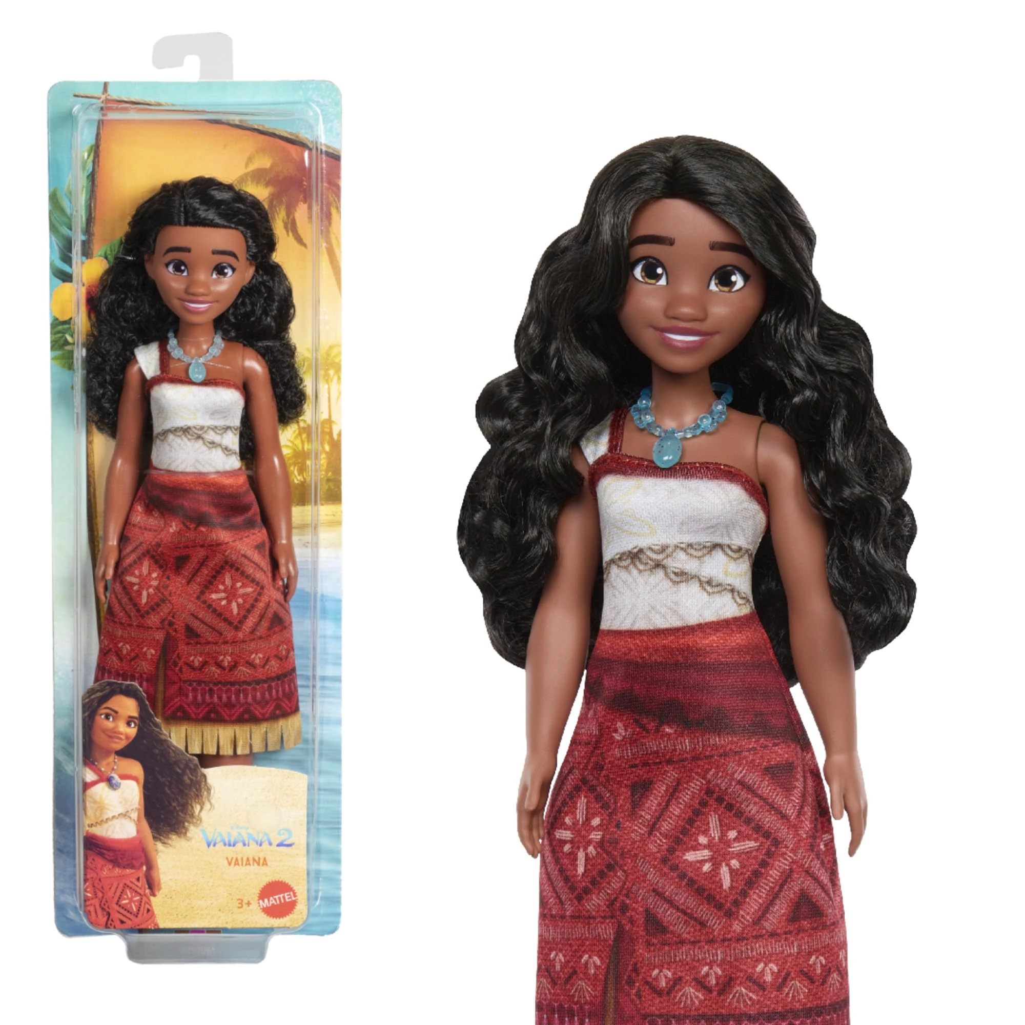 Mattel Moana Fashion Doll - Disney Moana 2 2 Accessories Ages 3+