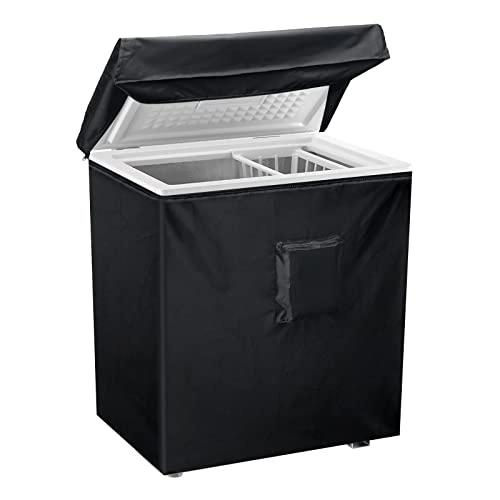 Luxiv Chest Freezer Cover - Black 3.5 Cubic Feet Waterproof