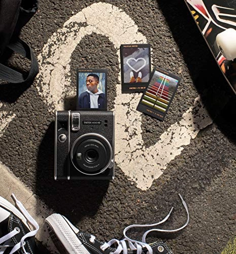 INSTAX MINI 40 - Black + INSTAX MINI Contact Sheet Instant Film - 10 exposures