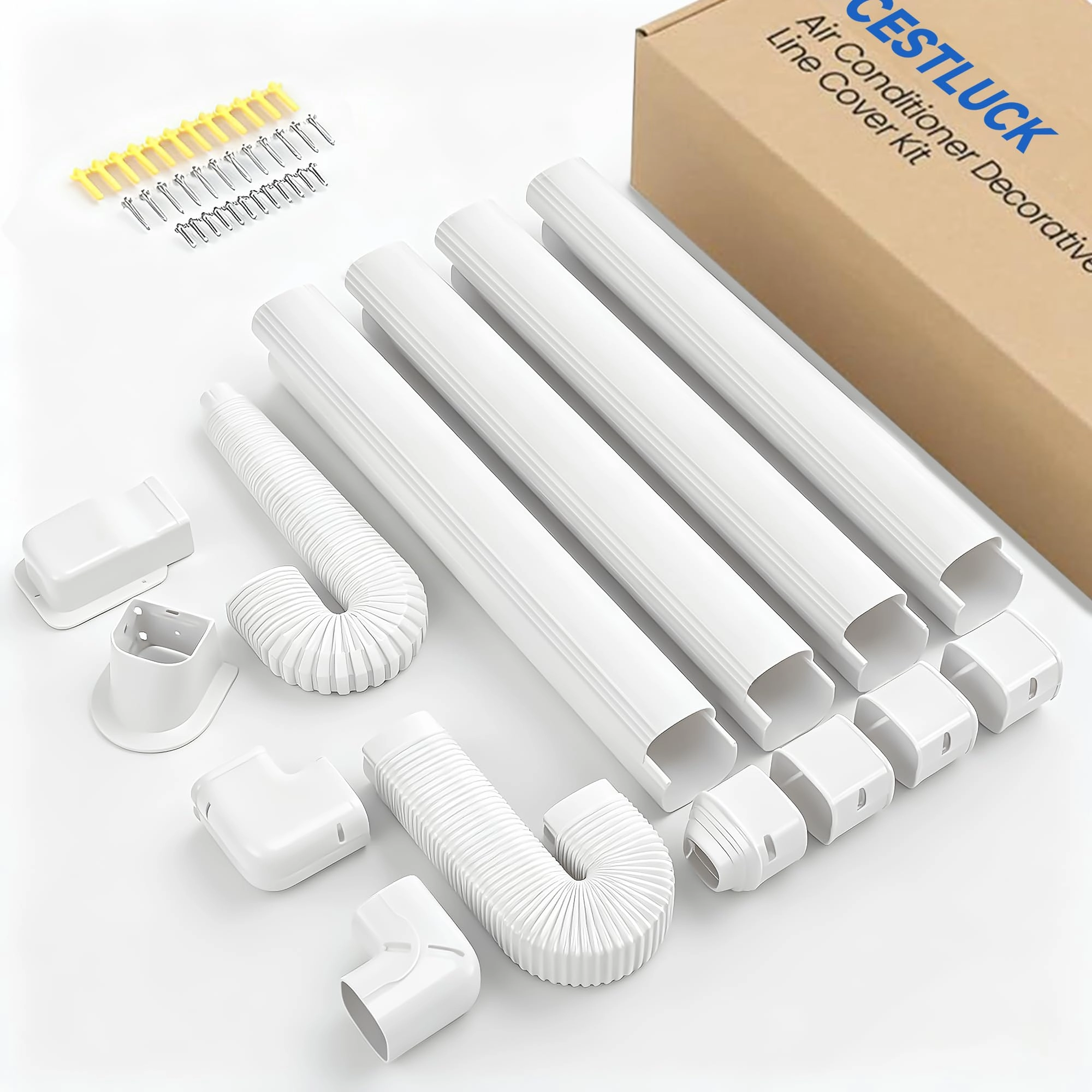 Cestluck Mini Split Line Set Cover Kit - 3" Width 11 Ft