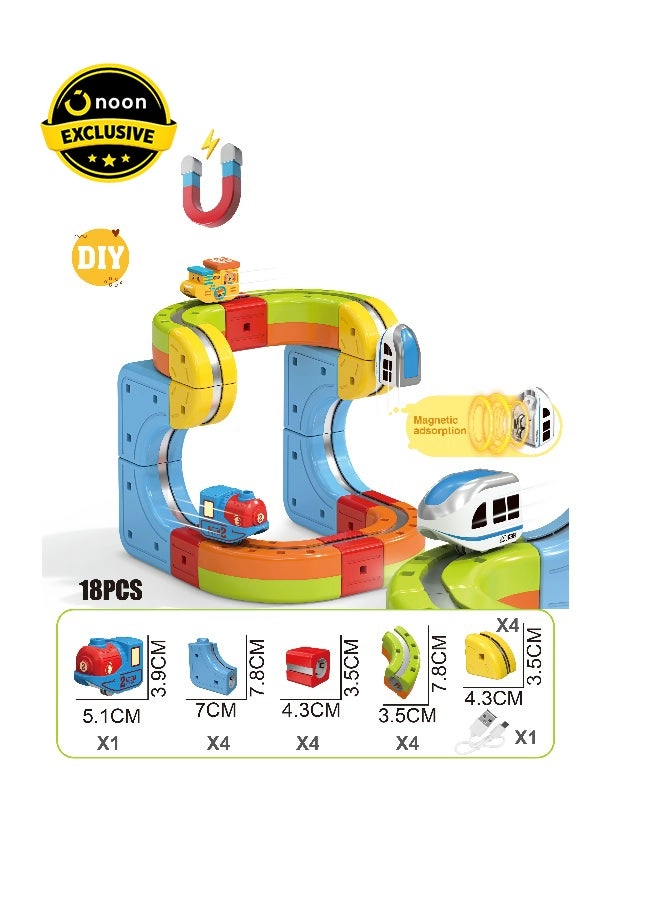 Magni Mates Magnetic Levitation Track Set - USB Rechargeable 3D Loop Coaster