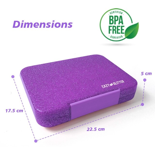 6 & 4 Convertible Bento Lunch Box - Butterfly Purple
