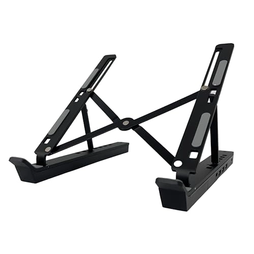 GEONIX 6 Angles Height Adjustable Foldable Laptop/Notebook Aluminium Alloy Stand - up to 17 inches