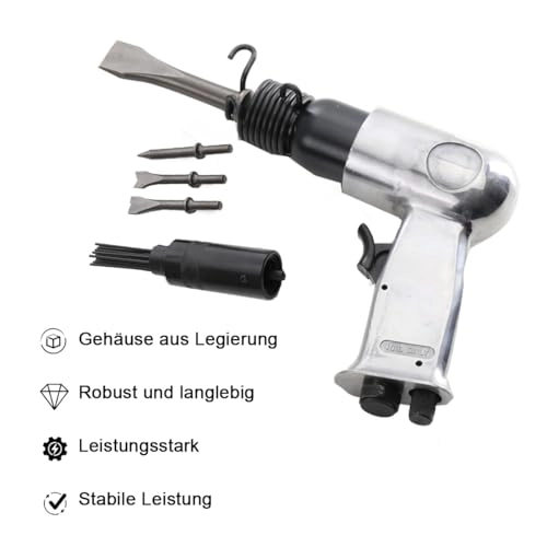 Compressed Air Hammer - 4-Piece Chisel Set 4500 RPM