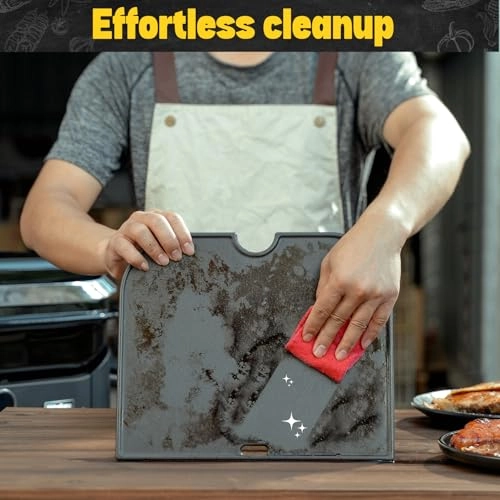 Reversible Cast Iron Griddle - 2-in-1 Pre-Seasoned