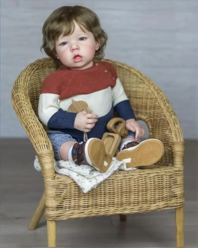 Liam Reborn Baby Doll - 20 inch Vinyl Boy Blonde Hair Ages 3+