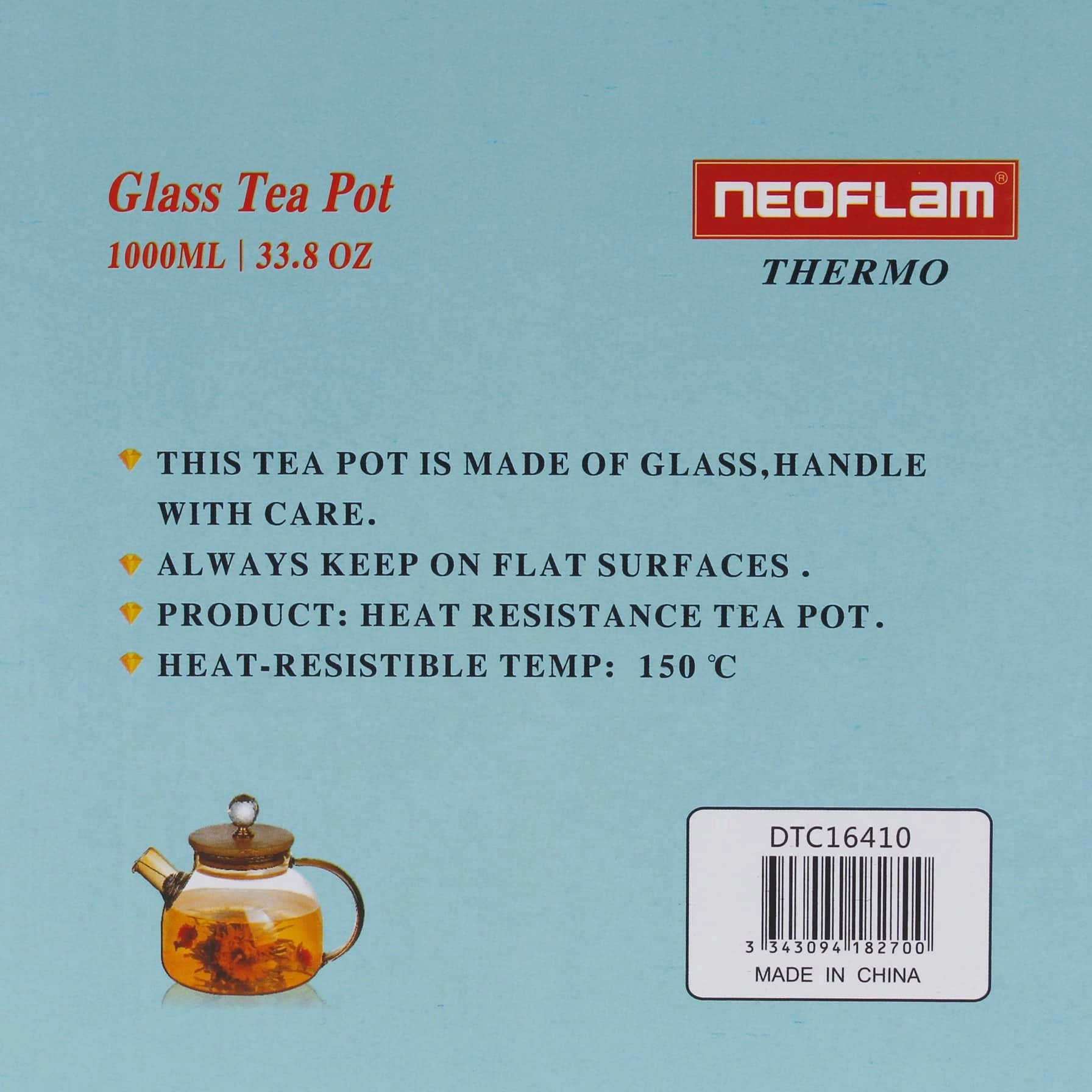 Borosilicate Glass Tea Pot - 1 L