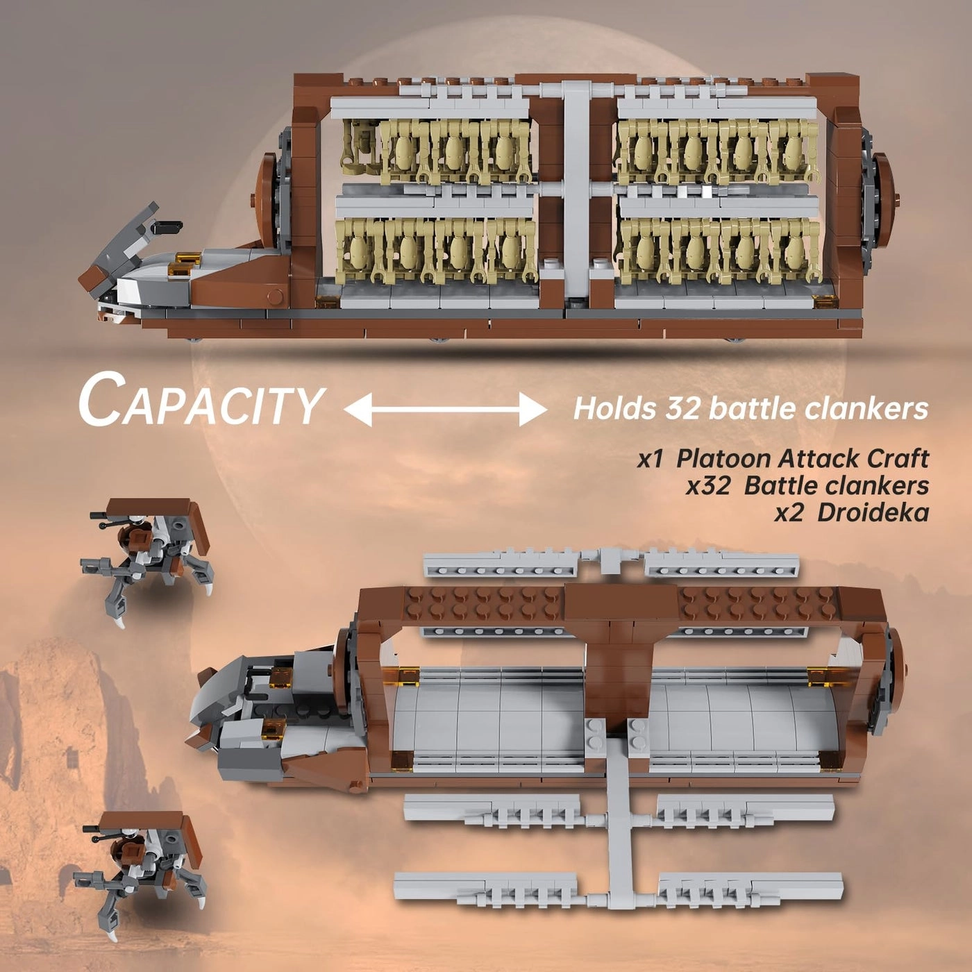 Clone Platoon Attack Craft - Battle Soldiers 32 pcs
